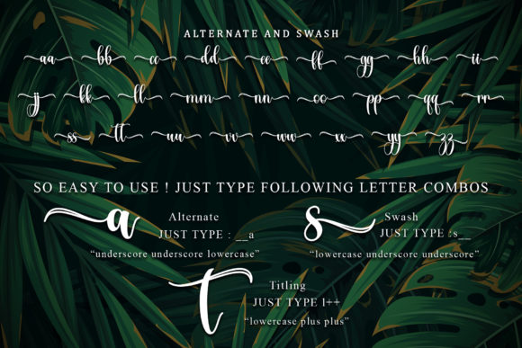 Tropical Leaves Font Poster 10