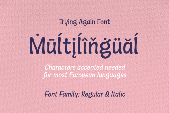 Trying Again Font Poster 6