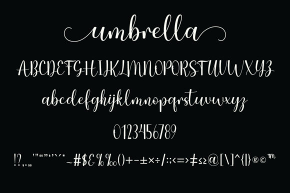 Umbrella Girl Font Poster 5