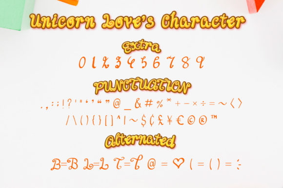 Unicorn Love Font Poster 3