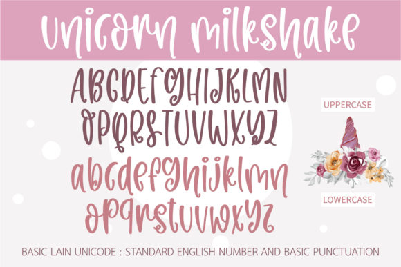 Unicorn Milkshake Font Poster 3
