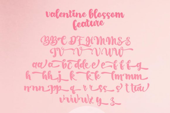 Valentine Blossom Font Poster 2