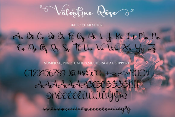 Valentine Rose Font Poster 7