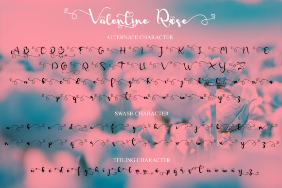 Valentine Rose Font Poster 8