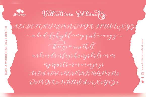 Valentine Silhouette Font Poster 8
