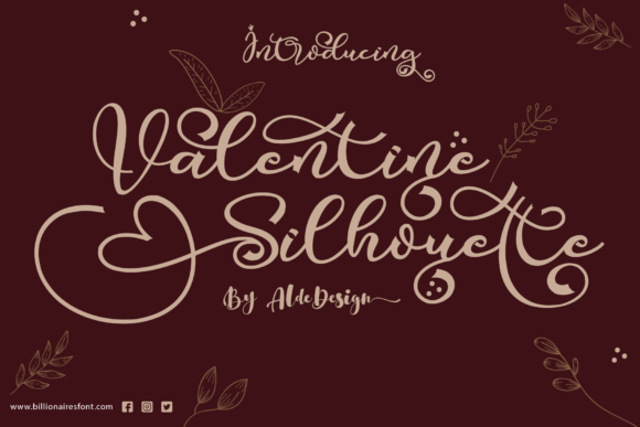 Valentine Silhouette Font Poster 10