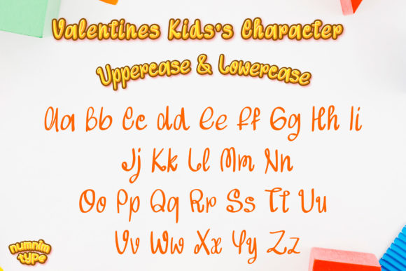 Valentines Kids Font Poster 2