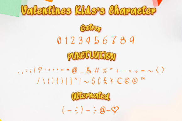Valentines Kids Font Poster 3