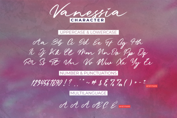 Vanessia Font Poster 7