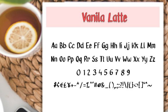 Vanila Latte Font Poster 3