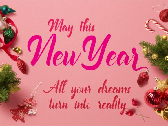 Welcoming New Year Font Poster 2