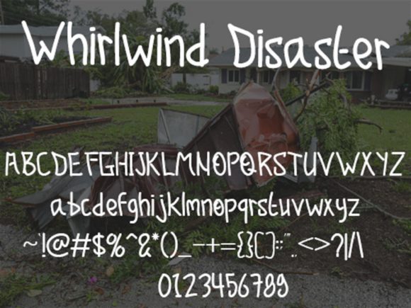 Whirlwind Disaster Font Poster 5