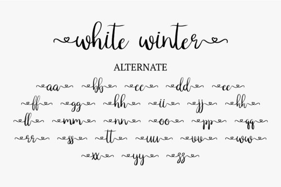 White Winter Font Poster 4