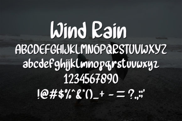 Wind Rain Font Poster 4