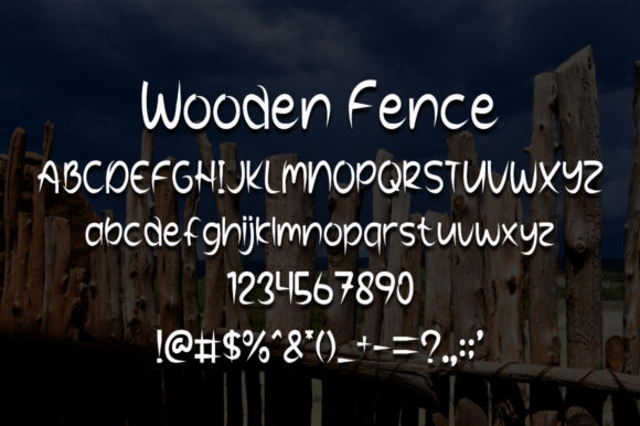 Wooden Fence Font Poster 4