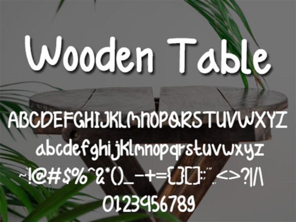 WoodenTable Font Poster 5