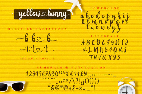 Yellow Bunny Font Poster 12