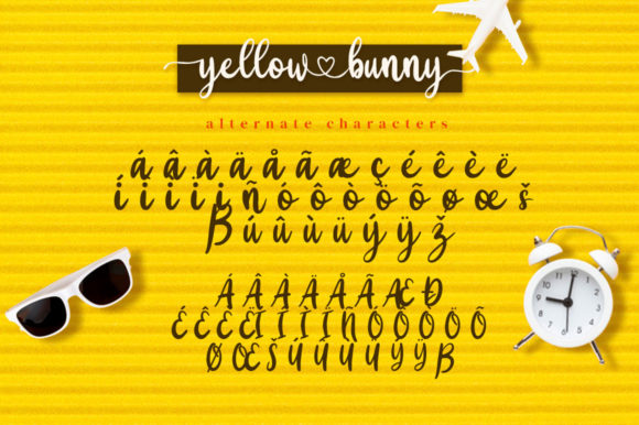 Yellow Bunny Font Poster 13