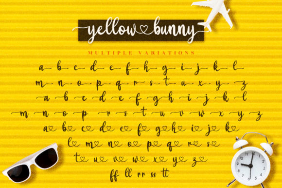 Yellow Bunny Font Poster 14