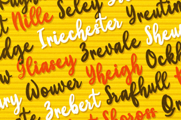 Yellow Bunny Font Poster 3