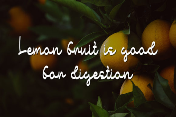 Yellow Lemon Font Poster 3