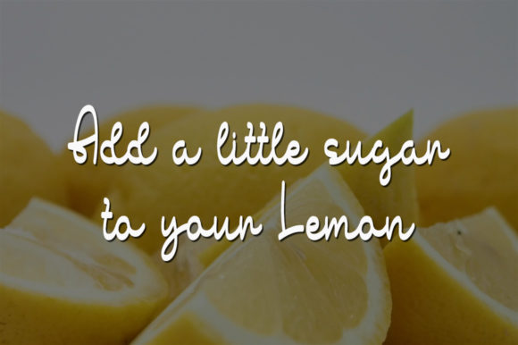 Yellow Lemon Font Poster 4