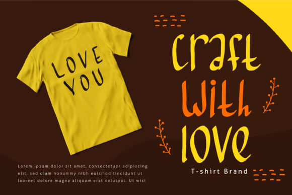 Yellow Love Font Poster 4