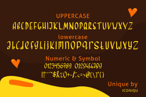 Yellow Love Font Poster 5