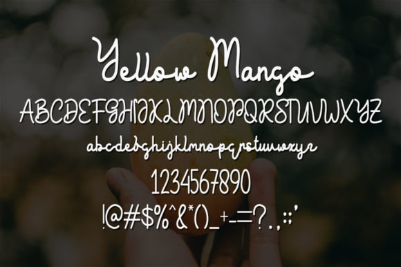 Yellow Mango Font Poster 5