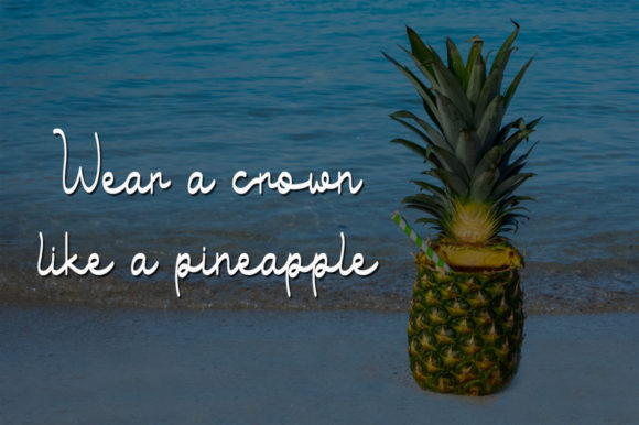 Yellow Pineapple Font Poster 3