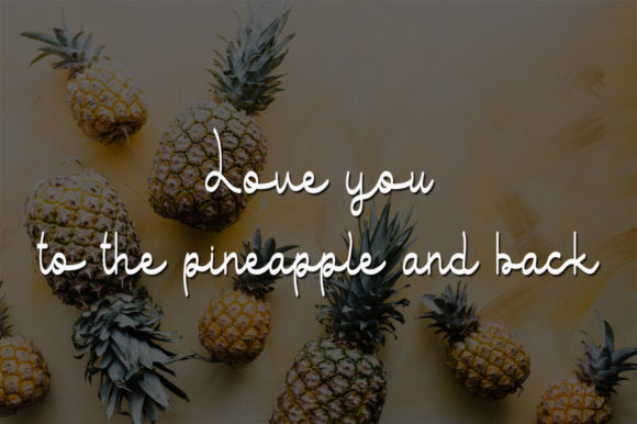 Yellow Pineapple Font Poster 4