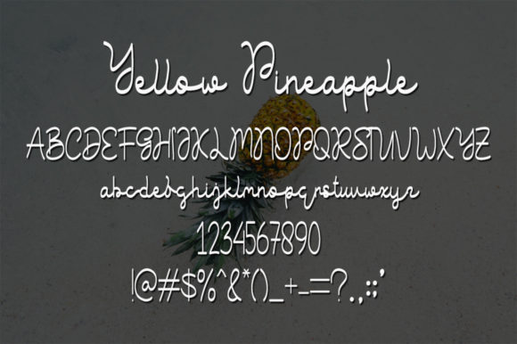 Yellow Pineapple Font Poster 5