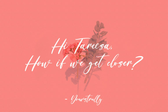 Yourstrully Script Font Poster 5