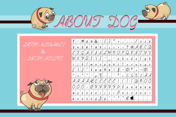 About Dog Font Poster 6