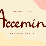 Accemine Font Poster 1