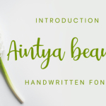 Aintya Beauty Font Poster 1