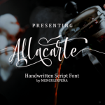 Allacarte Font Poster 1