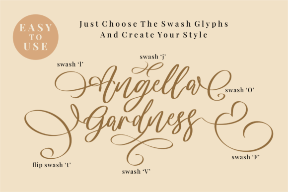 Angella Gardness Font Poster 2