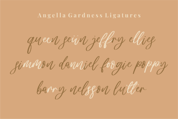 Angella Gardness Font Poster 5