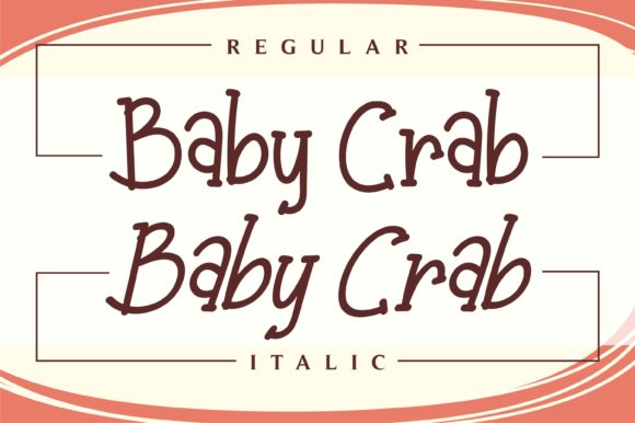 Baby Crab Font Poster 2