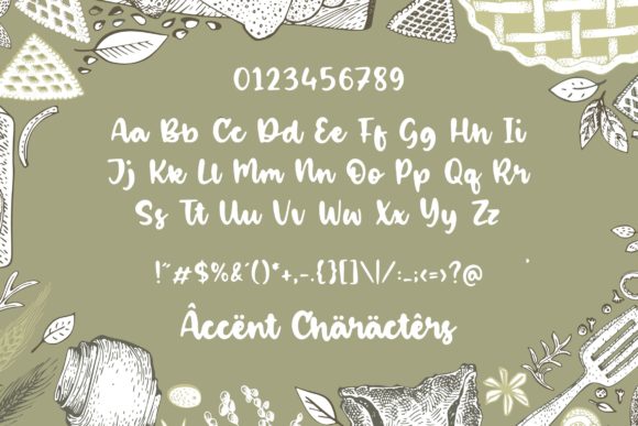 Baked Almond Font Poster 6