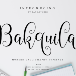 Bakquila Font Poster 1