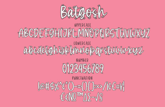 Batgosh Font Poster 3