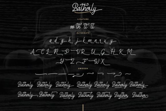 Batherly Font Poster 7