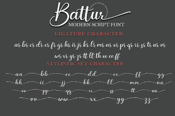 Battur Font Poster 15