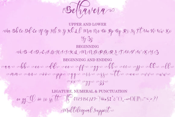 Bethavera Font Poster 9