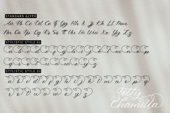 Betty Chamilla Font Poster 9