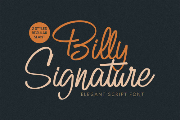 Billy Signature Font Poster 1