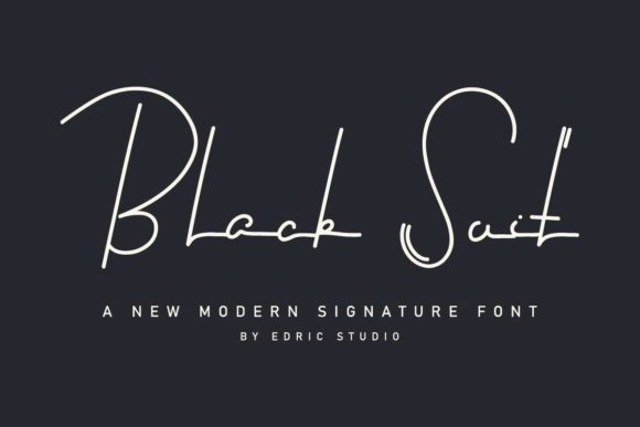 Black Suit Font Poster 2