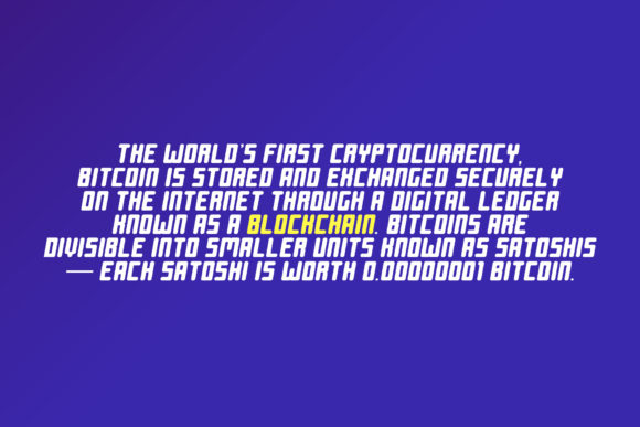 Blockchain Font Poster 3